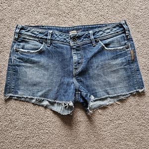 Silver Jeans Raw Hem Toni Short